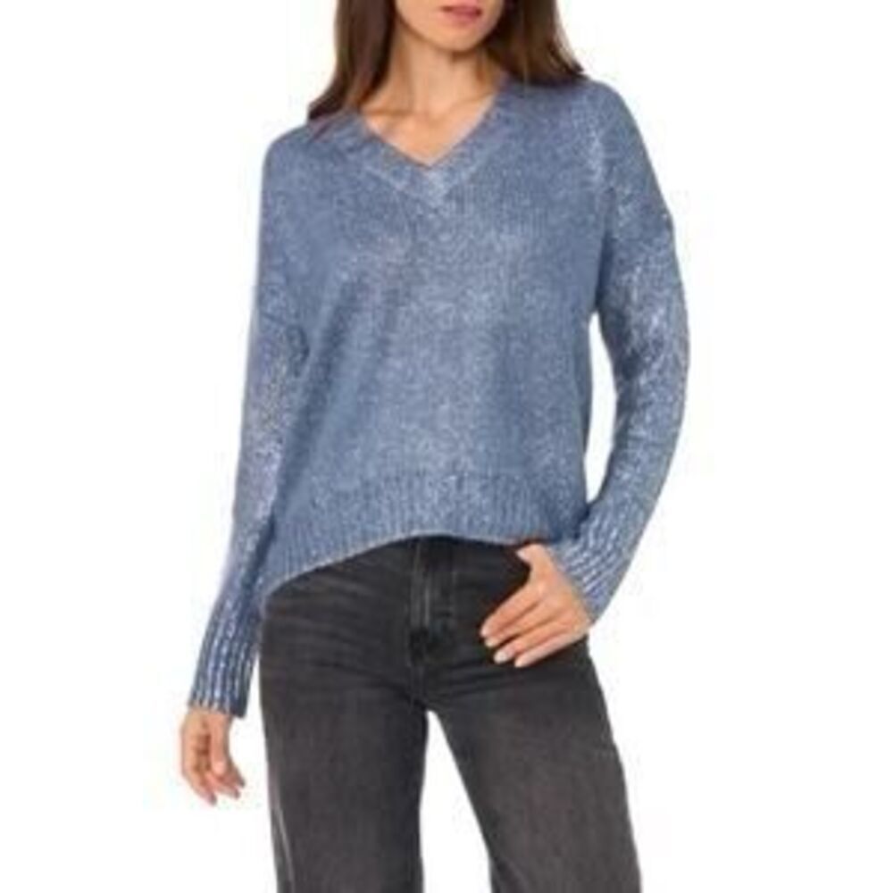NWT 1 State Metallic painted sweater size XS